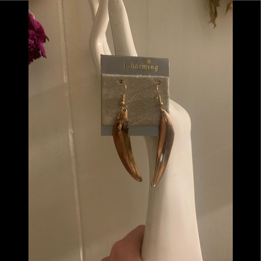 Bronze vintage dangle earrings